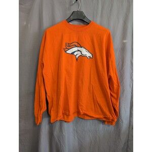 NFL Peyton Manning Denver Broncos Orange Long-Sleeve Majestic T-Shirt Size XXXL